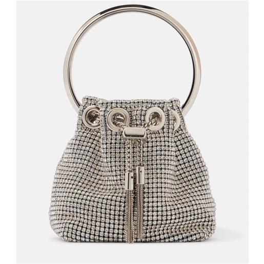 Jimmy Choo secchiello bon bon micro con cristalli