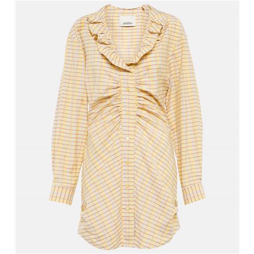 Isabel Marant miniabito coral in cotone e seta