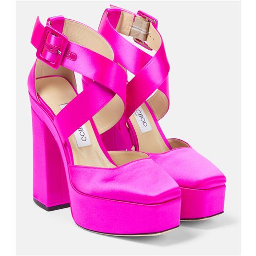 Jimmy Choo pumps con plateau gaia in raso