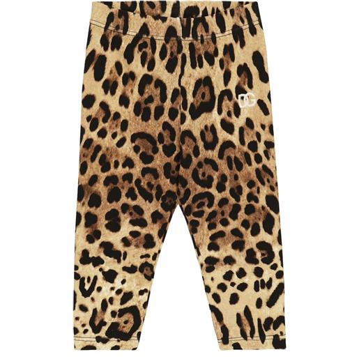 Dolce&Gabbana Kids baby - leggings in misto cotone con stampa