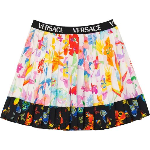 Versace Kids gonna plissã© jardin con stampa