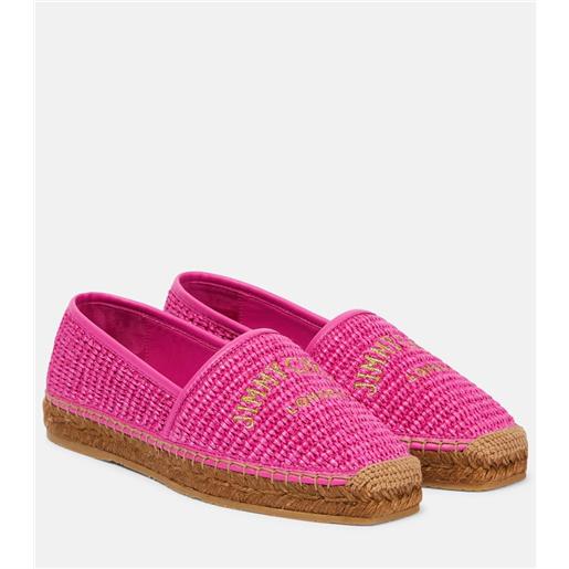Jimmy Choo espadrillas brie flat in rafia con logo