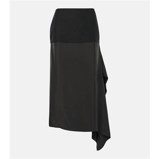 Jil Sander minigonna asimmetrica in lana