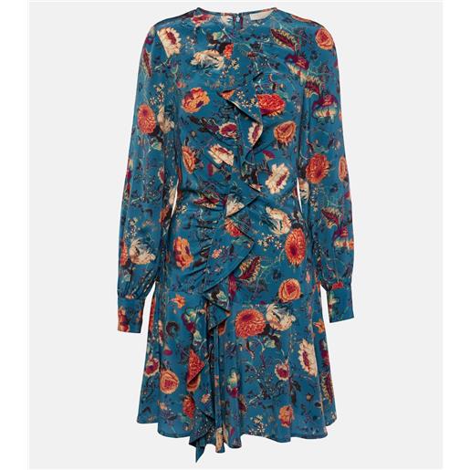 Ulla Johnson miniabito salima in seta con volant
