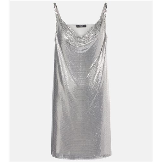 Versace abito corto in metallo