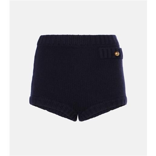 Chloe chloã© shorts in lana e cashmere a vita alta
