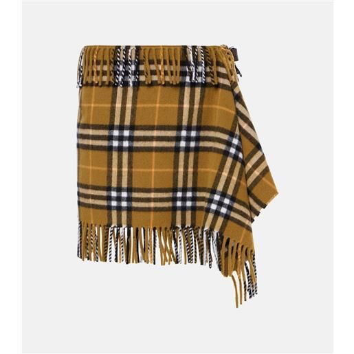 Burberry minigonna Burberry check in cashmere
