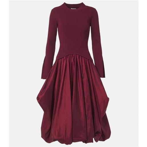 Simkhai abito midi kenlie in raso e jersey