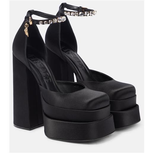 Versace pumps medusa aevitas in raso con plateau