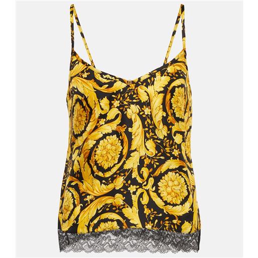 Versace camisole barocco in seta