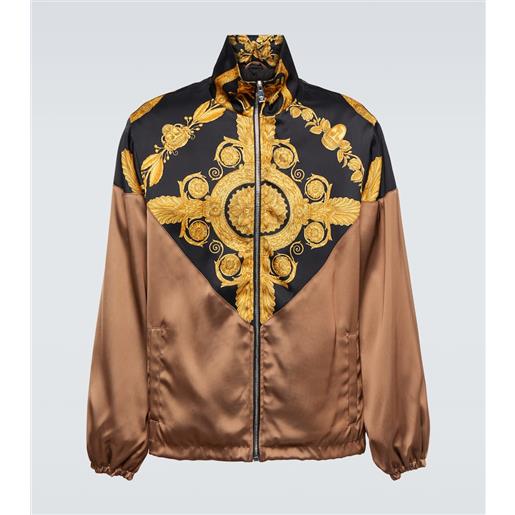 Versace bomber maschera baroque in raso