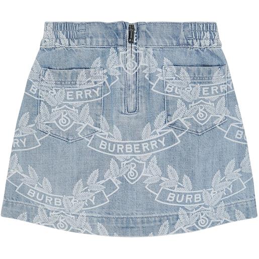 Burberry Kids gonna di jeans con logo