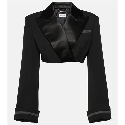 Simkhai blazer cropped clare in misto lana
