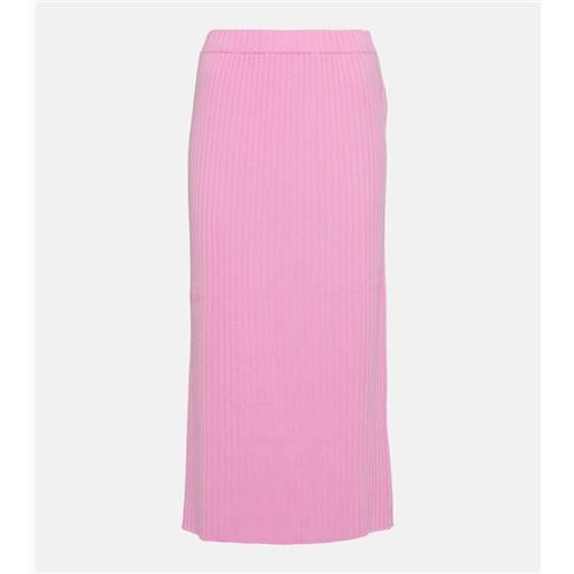 Jardin des Orangers gonna midi in maglia di cashmere a coste