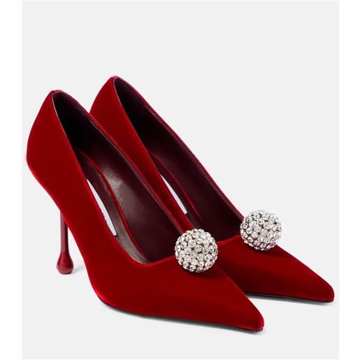 Jimmy Choo pumps orb 95 in velluto con cristalli