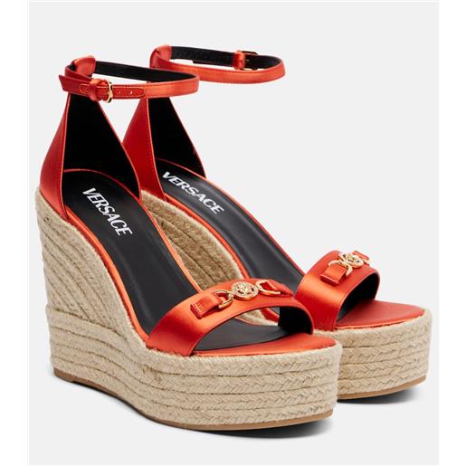 Versace espadrillas con zeppa medusa â95 in raso