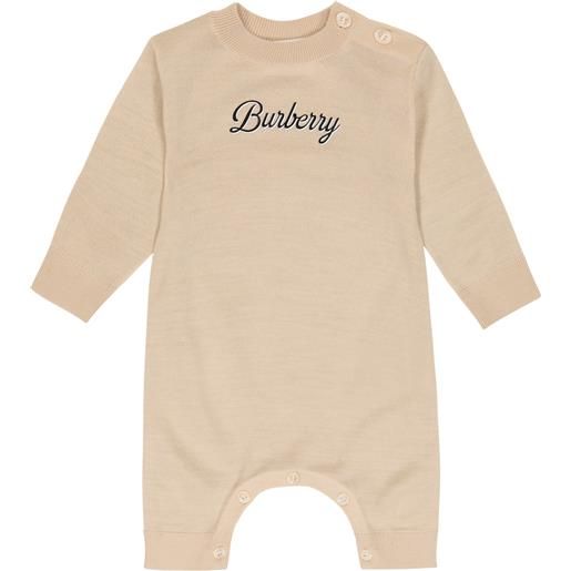 Burberry Kids baby - tutina in lana con logo