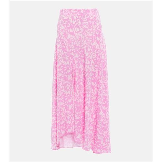 Isabel Marant gonna midi sakura in chiffon di misto seta