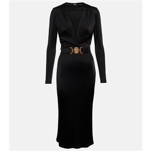 Versace abito midi medusa biggie con cappuccio