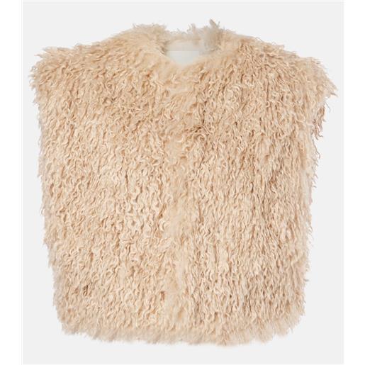 Isabel Marant gilet florana in shearling sintetico