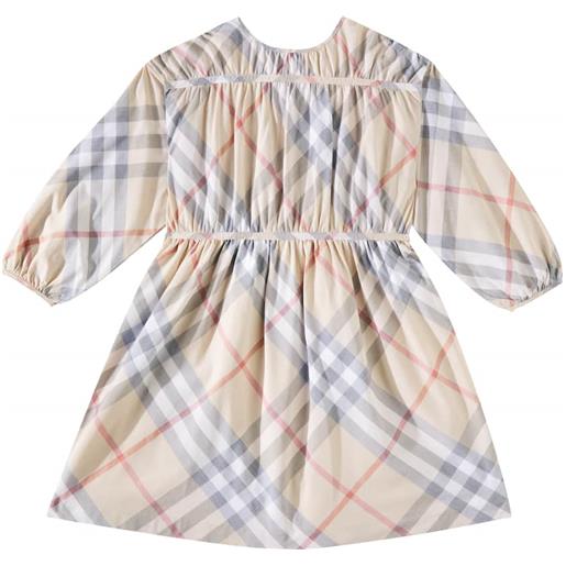 Burberry Kids abito in cotone burberry check