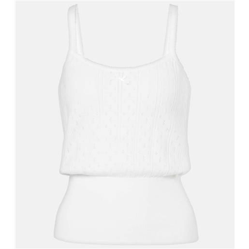 JW Anderson camisole in cashmere e cotone pointelle