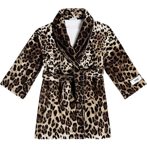 Dolce&Gabbana Kids accappatoio in spugna di cotone