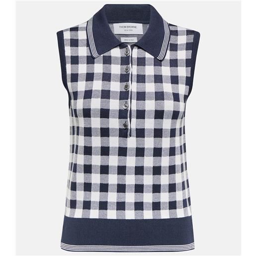Thom Browne gilet in seta a quadretti