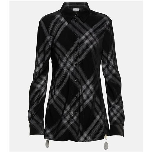 Burberry camicia Burberry check in velluto