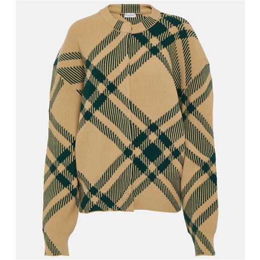 Burberry cardigan in misto lana Burberry check
