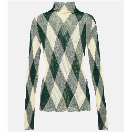 Burberry dolcevita in cotone e seta