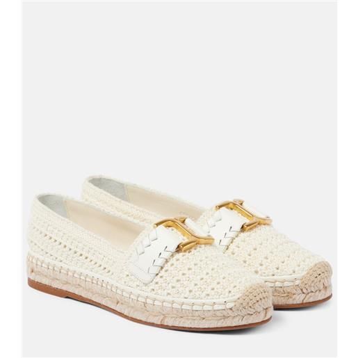 Chloe chloã© espadrillas marcie in crochet e pelle
