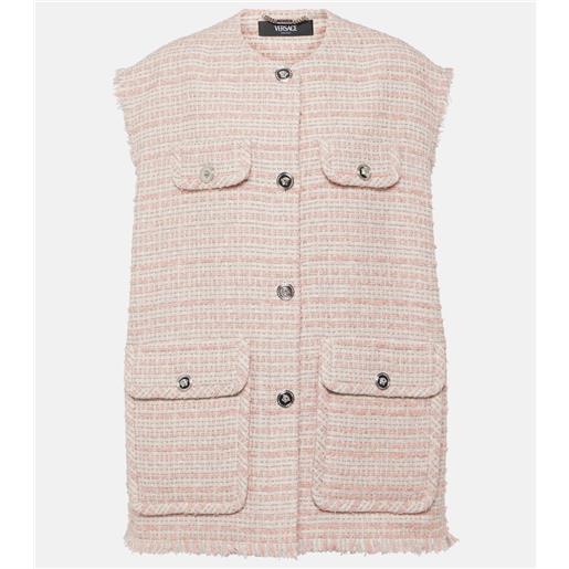 Versace gilet oversized in tweed