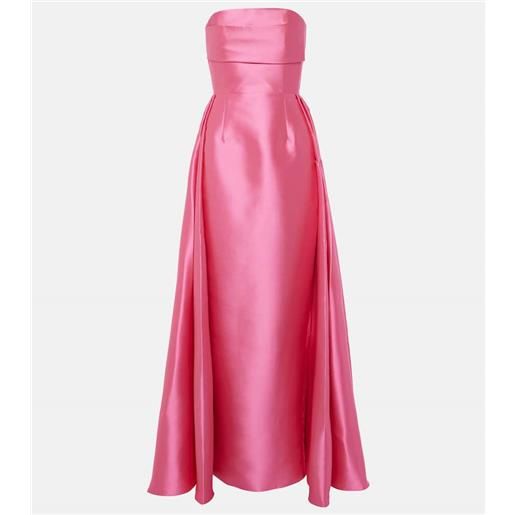 Solace London abito lungo in twill di raso