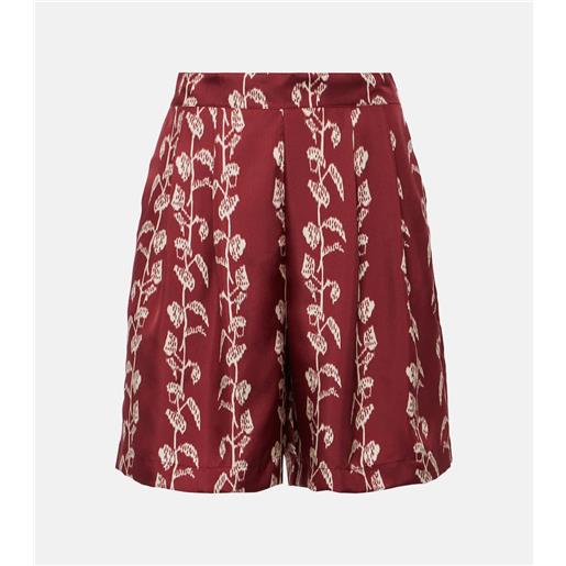 Asceno bermuda carros in twill di seta