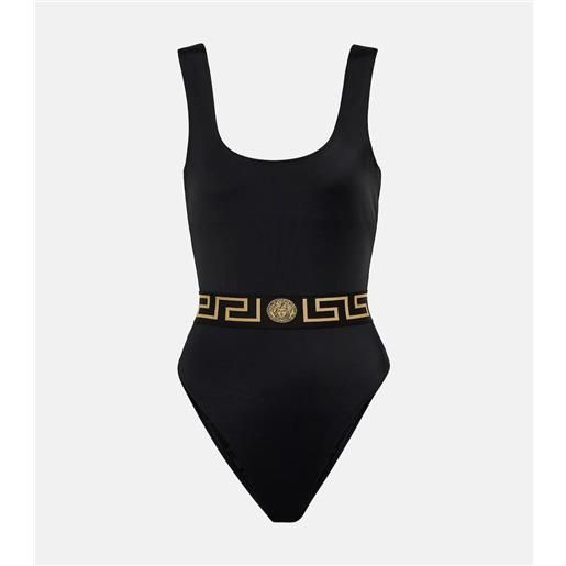 Versace costume intero con stampa greca