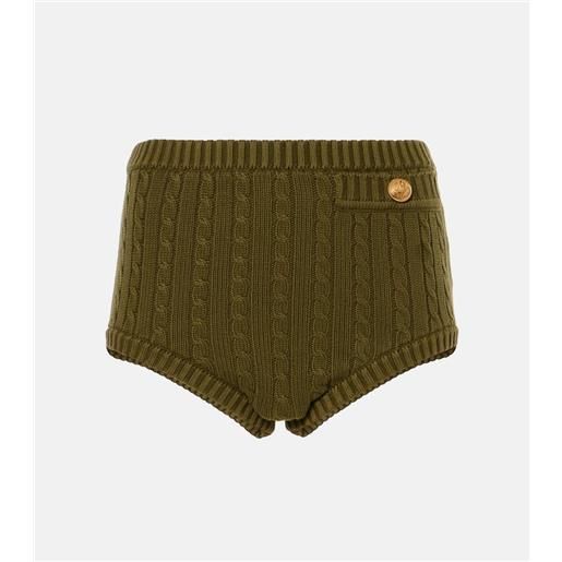 Chloe chloã© shorts in misto cotone a trecce