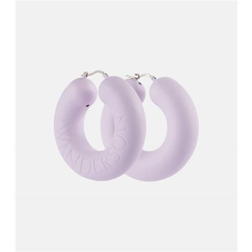JW Anderson orecchini a cerchio con logo
