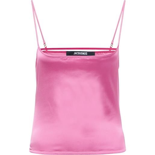 Jacquemus tank top tangelo in raso