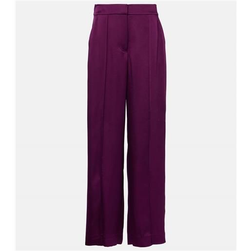 Simkhai pantaloni a gamba larga kira in raso