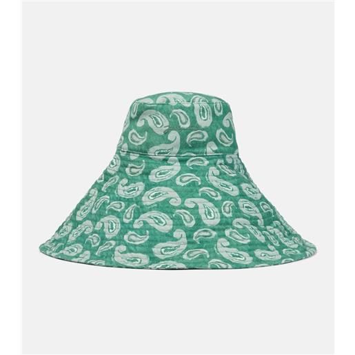 Jacquemus cappello lagrima in cotone con stampa