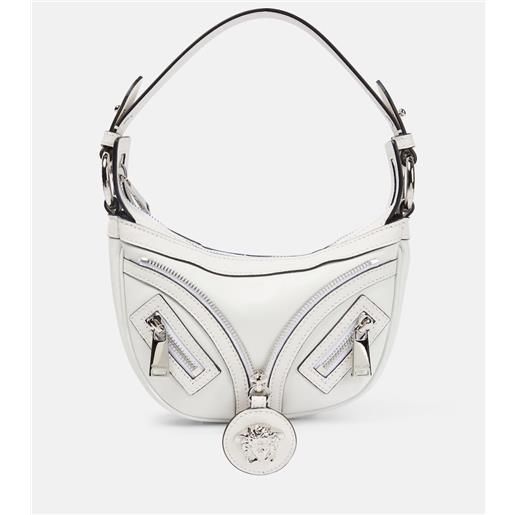 Versace borsa a spalla repeat mini in pelle