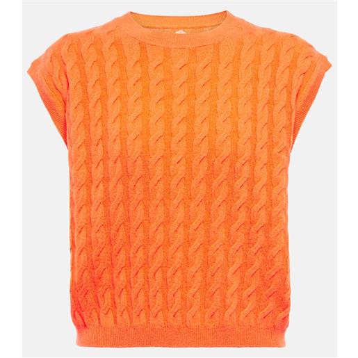 Jardin des Orangers gilet in cashmere a trecce