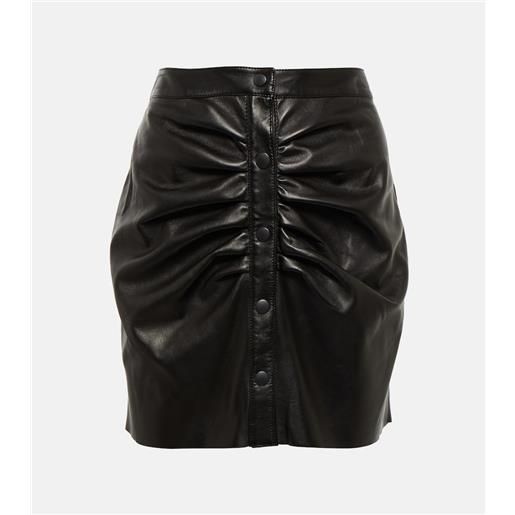 Isabel Marant minigonna carvelioga in pelle