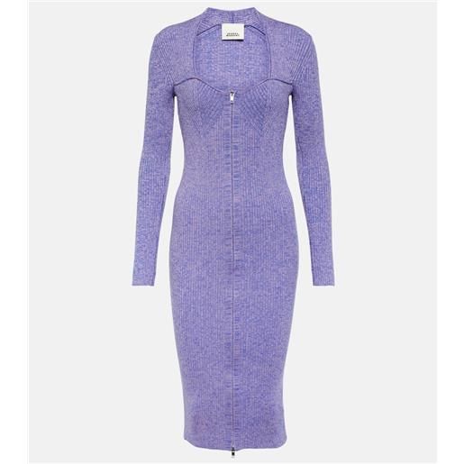 Isabel Marant abito midi zael in misto lana