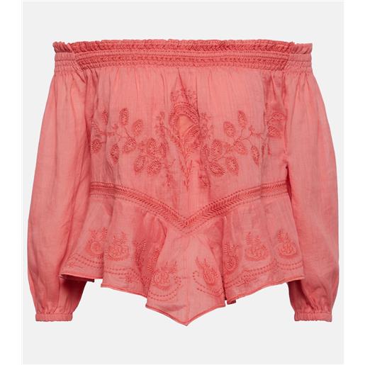 Isabel Marant top erine con scollo bardot