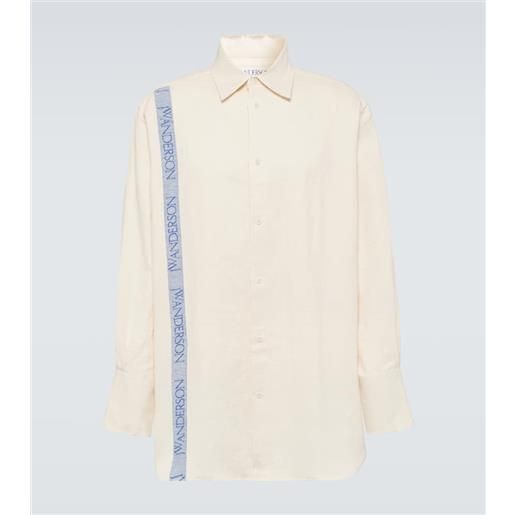 JW Anderson camicia in cotone e lino a righe