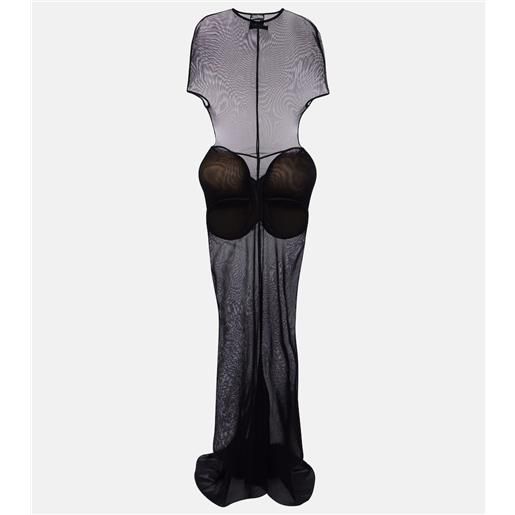 Jean Paul Gaultier x shayne oliver - abito lungo in tulle