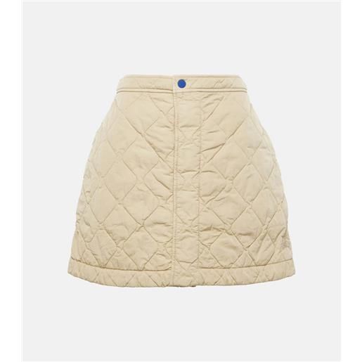 Burberry minigonna trapuntata a vita alta