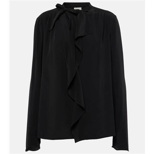 Isabel Marant blusa utah in crãªpe con volant